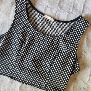 Soprano Black & White Crop Top